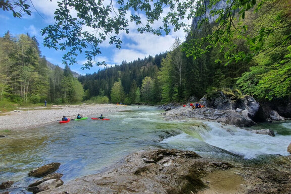 Kajakfahrt an der Brandenberger Ache Kajak